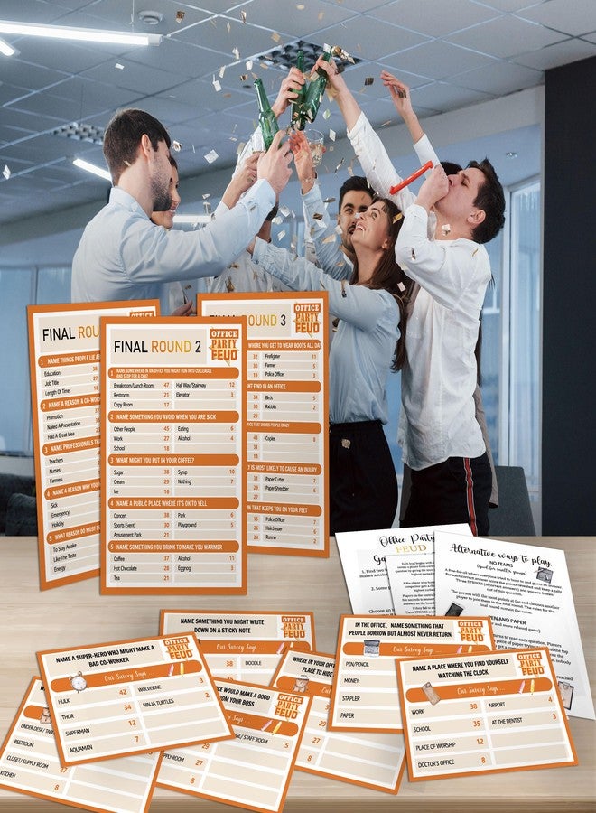 Xenseou Office Party Feud Game, Office Activity Games, Office Trivia Game Set, Games For Team Building, Office Party Game and Activity Supplies-OF03 - Image 4
